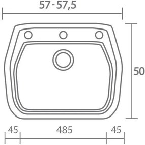 Νεροχύτης Sanitec 313-Granite White