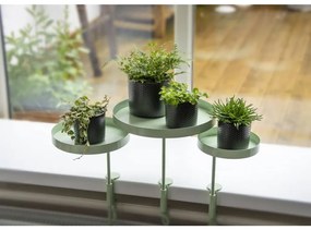 Esschert Design Δίσκος Φυτών με Σφιγκτήρα Στρογγυλός Πράσινος M - Πράσινο