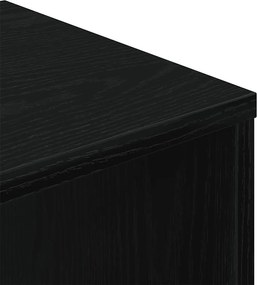 vidaXL Βιβλιοθήκη Μαύρη 34x31x112 εκ. από Επεξεργασμένο Ξύλο