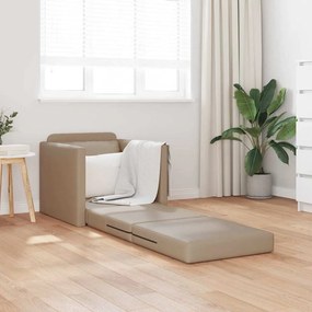 vidaXL Κρεβάτι καναπές 60cm Καπουτσίνο Δερματίνη