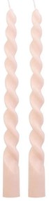 Κερί Κηροπηγίου Twirl (Σετ 2Τμχ) PT3781LP 2,2x25cm Pink Present Time Paraffin