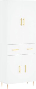 vidaXL Ντουλάπι Λευκό 69,5x34x180 εκ. από Επεξεργασμένο Ξύλο