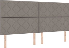 vidaXL LED κεφαλάρι Taupe ύφασμα