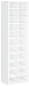 vidaXL Παπουτσοθήκη Γυαλιστερό Λευκό 54 x 34 x 183 εκ. από Επεξ. Ξύλο
