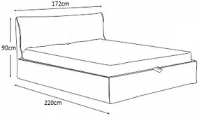 Κρεβάτι επενδυμένο INA 160x200 DIOMMI 45-065