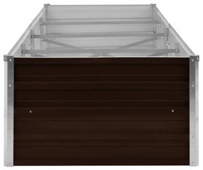 vidaXL Ζαρντινιέρα Υπερυψωμένη Καφέ 320x80x45 εκ. Γαλβανισμ. Χάλυβας