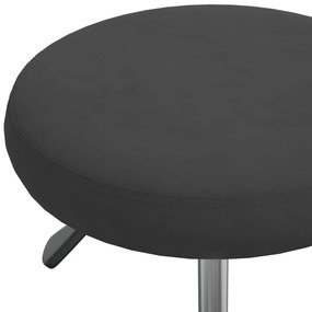 vidaXL Υποπόδιο Μασάζ Μαύρο Βελούδινο