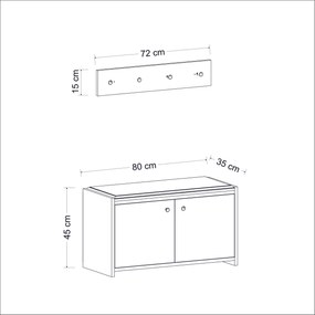 Shoe Cabinet Zen - Anthracite Anthracite