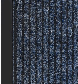 vidaXL Πατάκι Εισόδου Ριγέ Μπλε 80 x 120 εκ.