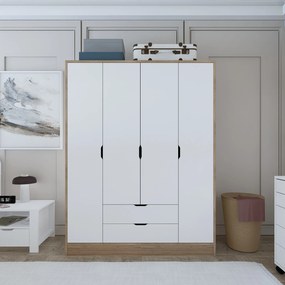 Τετραφυλλη Ντουλαπα Λευκο NISAN 1600 45x180x183