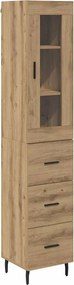 vidaXL Highboard Artisan Oak 34,5 x 34 x 180 εκ. Επεξεργασμένο ξύλο