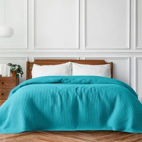 Beauty Home Πικέ υπέρδιπλη waffle Art 1990 Petrol 230x240 Πετρόλ