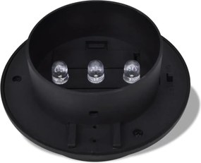 Ηλιακό Φωτιστικό για φράχτη/Υδρορροή Σετ 6 Τεμ. Μαύρο