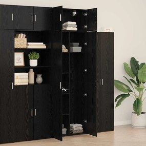 vidaXL Ντουλάπι αποθήκευσης 2 pcs Μαύρη Οξυά 70 x 42,5 x 185 εκ