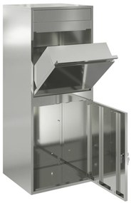 vidaXL Θυρίδα Πακέτων Μαύρο 41 x 38 x 103 εκ Γαλβανισμένος χάλυβας