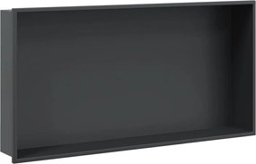 vidaXL Εσοχή Ντους Βουρστ. Μαύρο Ματ 62x32x9 εκ. Αν. Ατσάλι