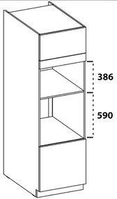 Επιδαπέδιο ντουλάπι Artista 60 DPM 210 2F-Leuko