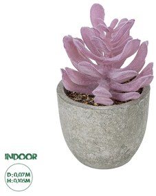 GloboStar® Artificial Garden SUCCULENT CRASSULA POTTED PLANT 21029 Διακοσμητικό Φυτό Κρασούλα  Φ7 x Υ10,5cm