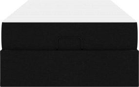 vidaXL Σκελετός κρεβατιού με στρώμα 2 pcs Μαύρο ύφασμα