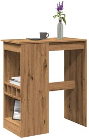 vidaXL Τραπέζι Μπαρ με Ράγες Δρυς 90x47,5x103,5 εκ. Επεξεργ. Ξύλο