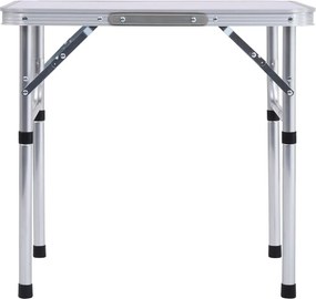 vidaXL Τραπέζι Κάμπινγκ Πτυσσόμενο Λευκό 60 x 45 εκ. Αλουμινίου