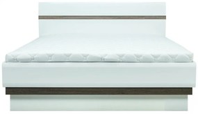 Κρεβάτι Orlando E122, Διπλό, Άσπρο, 140x200, Πλαστικοποιημένη μοριοσανίδα, 146x206x94cm | Epipla1.gr