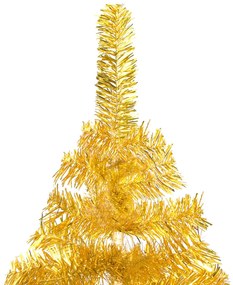 vidaXL Χριστουγεν Δέντρο Προφωτισμένο Τεχνητό Μπάλες Χρυσό 240εκ PVC