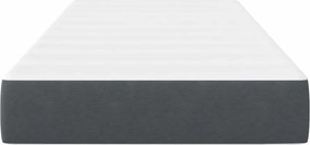 vidaXL Στρώμα Κρεβατιού με στρώμα Γκρι 90 x 200 cm ύφασμα
