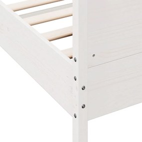 vidaXL Σκελετός Κρεβ. Χωρίς Στρώμα Λευκό 75x190 εκ Μασίφ Πεύκο
