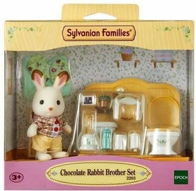 Εικόνες σε δράση Sylvanian Families Chocolate Rabbit and Toilet Set