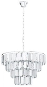 Φωτιστικό Οροφής Erseka 99094 Chrome Eglo Crystal, Metal