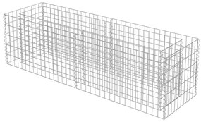vidaXL Συρματοκιβώτιο-Γλάστρα Υπερυψωμένη 180x50x50 εκ. Γαλβ. Χάλυβας