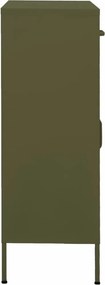 vidaXL Ντουλάπι Αποθήκευσης Πράσινο Λαδί 80x35x101,5 εκ. από Ατσάλι