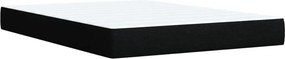vidaXL Κρεβάτι Boxspring με Στρώμα Μαύρο 140x200 εκ. Υφασμάτινο