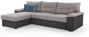 Γωνιακός Καναπές Κρεβάτι με αποθηκευτικό χώρο Delight Μπεζ+Καφε 295x180x93cm - Αριστερή Γωνία - TED4589