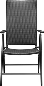 vidaXL Σετ Τραπεζαρίας Κήπου 3 Τεμαχίων Μαύρο