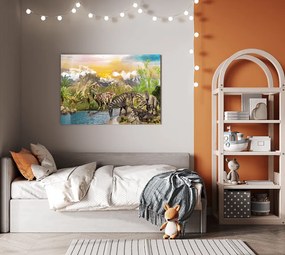 Παιδικός Πίνακας σε καμβά Δεινόσαυροι KNV0501 30cm x 40cm