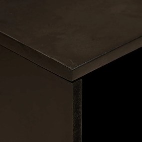 vidaXL Κομοδίνο Μαύρο και Χρυσό 50 x 33 x 60 εκ Μασίφ ξύλο μάνγκο