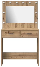 vidaXL Κομοδίνο artisan δρυς 78.5 x 41 x 135 εκ Επεξεργασμένο ξύλο