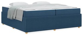 vidaXL Σκελετός Κρεβατιού Άλλο Μπλε 200 x 200 cm ύφασμα