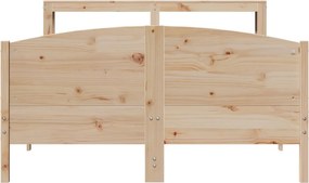 vidaXL Σκελετός Κρεβατιού Χωρίς Στρώμα 120x200 εκ Μασίφ Ξύλο Πεύκου