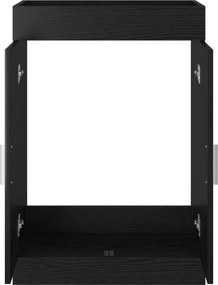 vidaXL Ντουλάπι Κάτω από τον Νιπτήρα Μαύρη Δρυς 56 x 37,5 x 81 εκ