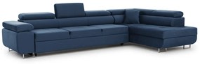 Γωνιακός καναπές Κρεβάτι Annabelle Maxi, με αποθηκευτικό χώρο, μπλέ 340x98x201cm-Αριστερή γωνία-BOG8584