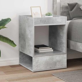 vidaXL End Table Σκυρόδεμα Γκρι 40 x 40 x 56 εκ. Επεξεργασμένο Ξύλο