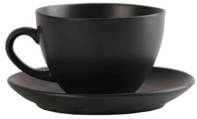 Φλυτζάνι Καφέ 310ml + Πιατάκι Espiel Morgan Black OW2051K6
