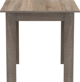 Τραπέζι Manka I pakoworld σε sonoma truffle απόχρωση 80x80x77εκ