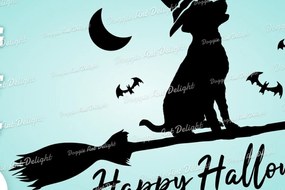 Σετ των 2 Intra απο ξύλο plywood 3mm-4mm πάχος – Spooky Halloween Puppy Dog Labrador Δίασταση  20x20 cm INTRAFABR-77779242