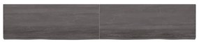 Πάγκος Μπάνιου Σκούρο Καφέ 220x40x(2-6) εκ. Επεξεργ. Μασίφ Ξύλο - Γκρι