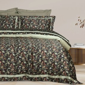 Παπλωματοθήκη Executive 1706 (Σετ 3τμχ) Green-Grey Das Home Υπέρδιπλo 220x240cm Tencel