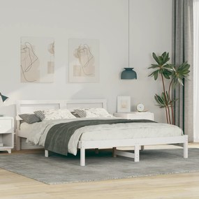 vidaXL Σκελετός Κρεβατιού Λευκό 160 x 200 cm Ξύλο πεύκου